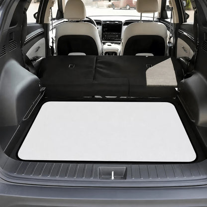 CKnight [Car Acessesories Trunk Mat]Designer Insideout Coastal Indoor Boho Stripe Modern Woven Chambray Blue
