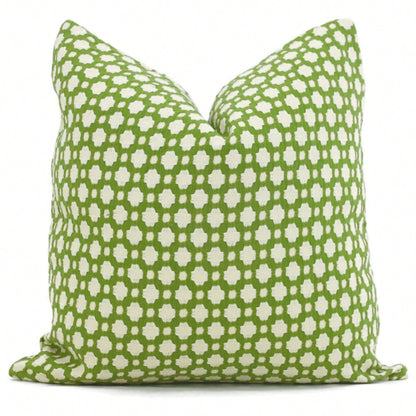 CKnight Schumacher Betwixt Pillow Cover Leaf Green & Ivory Toss Pillow