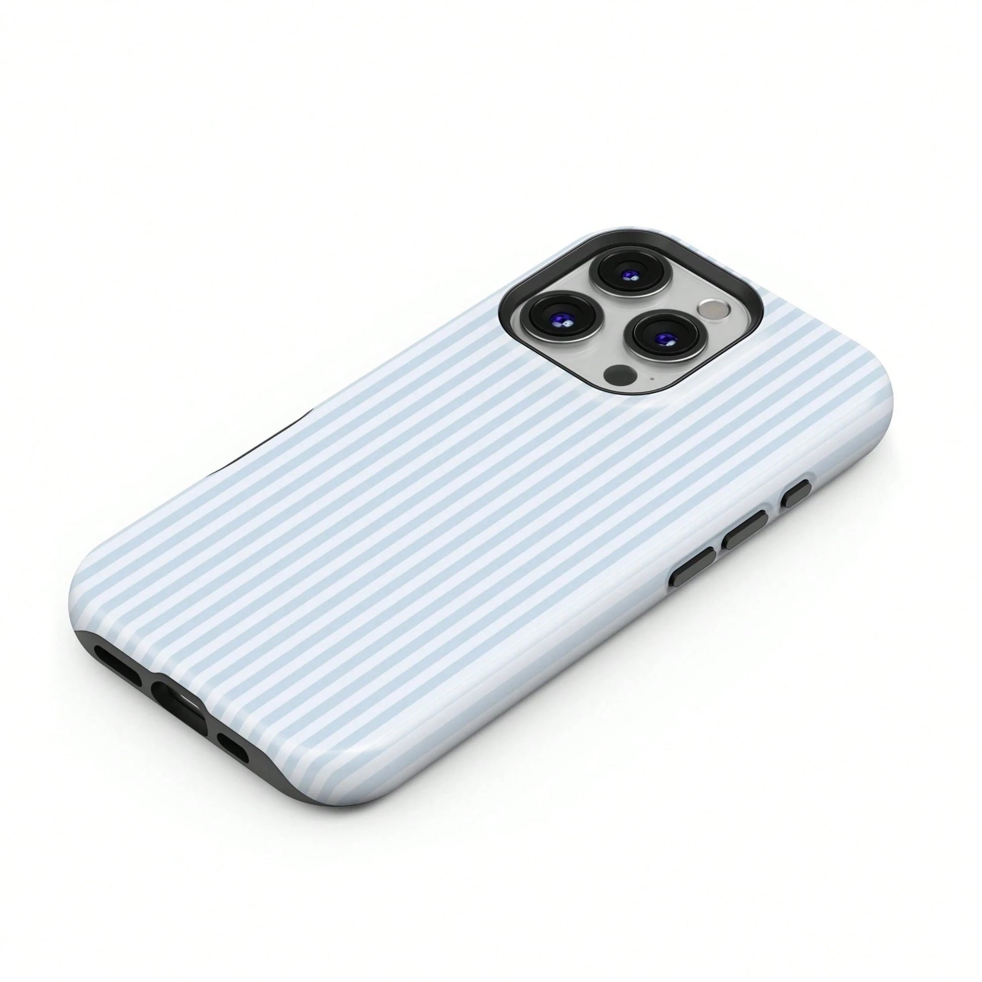 Classic Blue Striped College Style Phone Case Compatible With IPhone 17, 16, 15, 14, 13, 12, 11 Pro Max