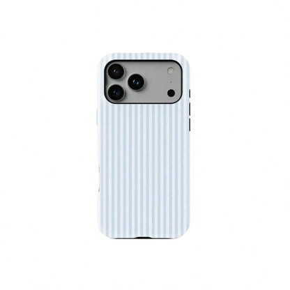 Classic Blue Striped College Style Phone Case Compatible With IPhone 17, 16, 15, 14, 13, 12, 11 Pro Max