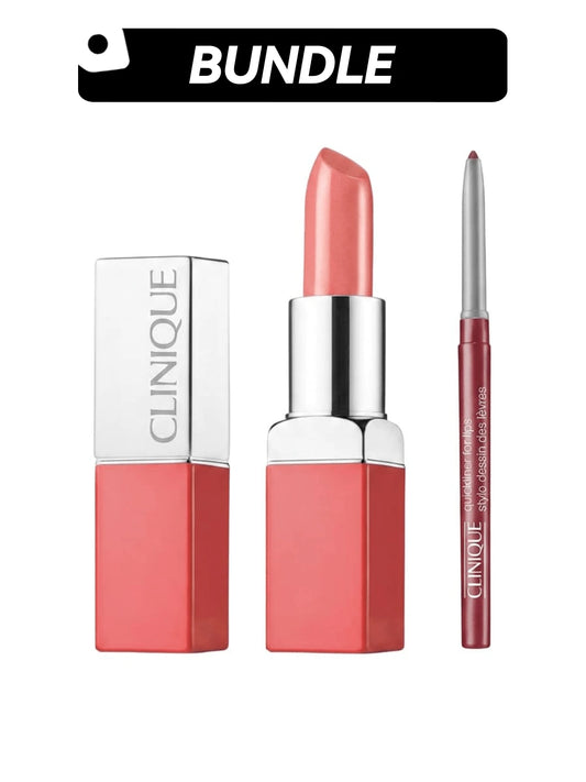 Clinique [Makeup Bundle]Pop Lip Color + Primer+Quickliner™ For Lips 08 Intense Cosmo 0.13oz/3.9g+0.01oz/0.26g
