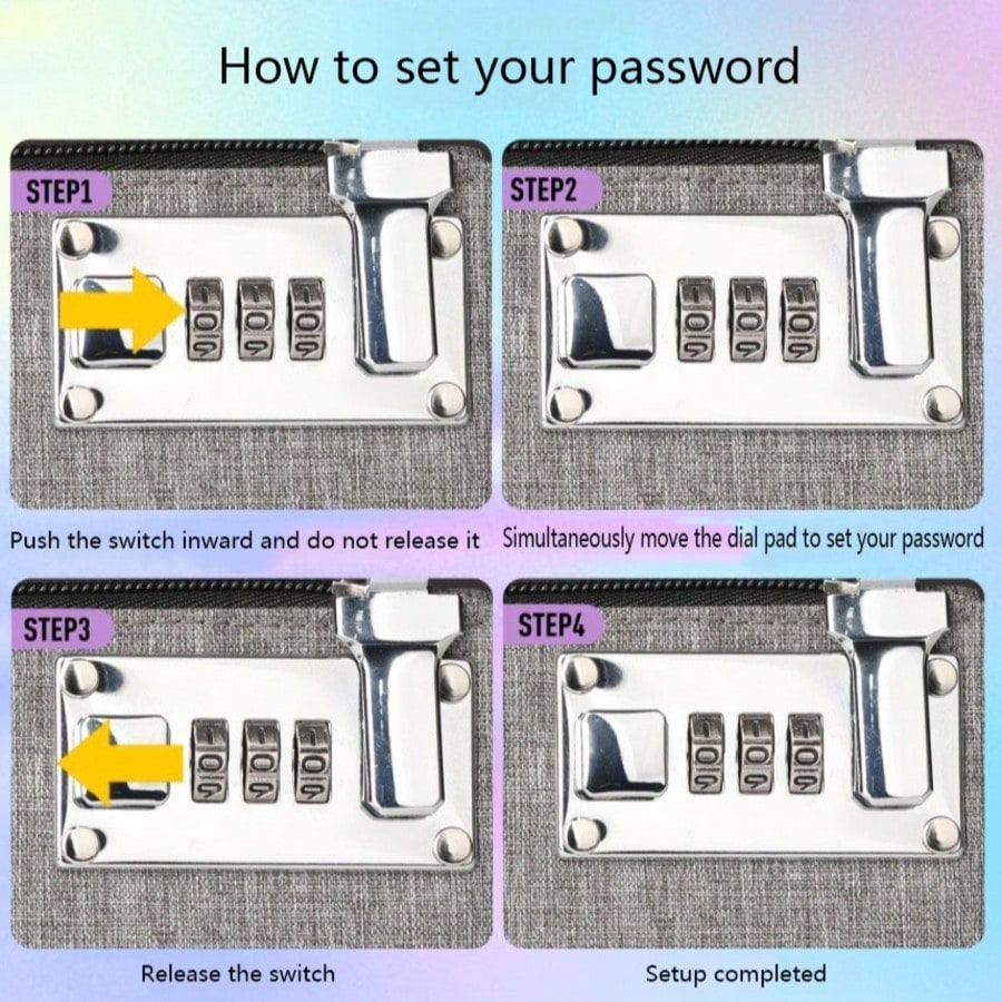 Coin Purse With Password Lock, Anti-Theft, Multifunctional Card Holder & Phone Wallet