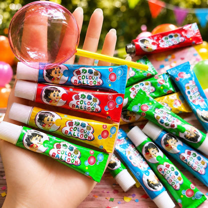 Colorful Bubble Glue Set- Straw Bubble Blowing- Outdoor Game Holiday Party Creative Gift- Relive Childhood Memories- Random Color