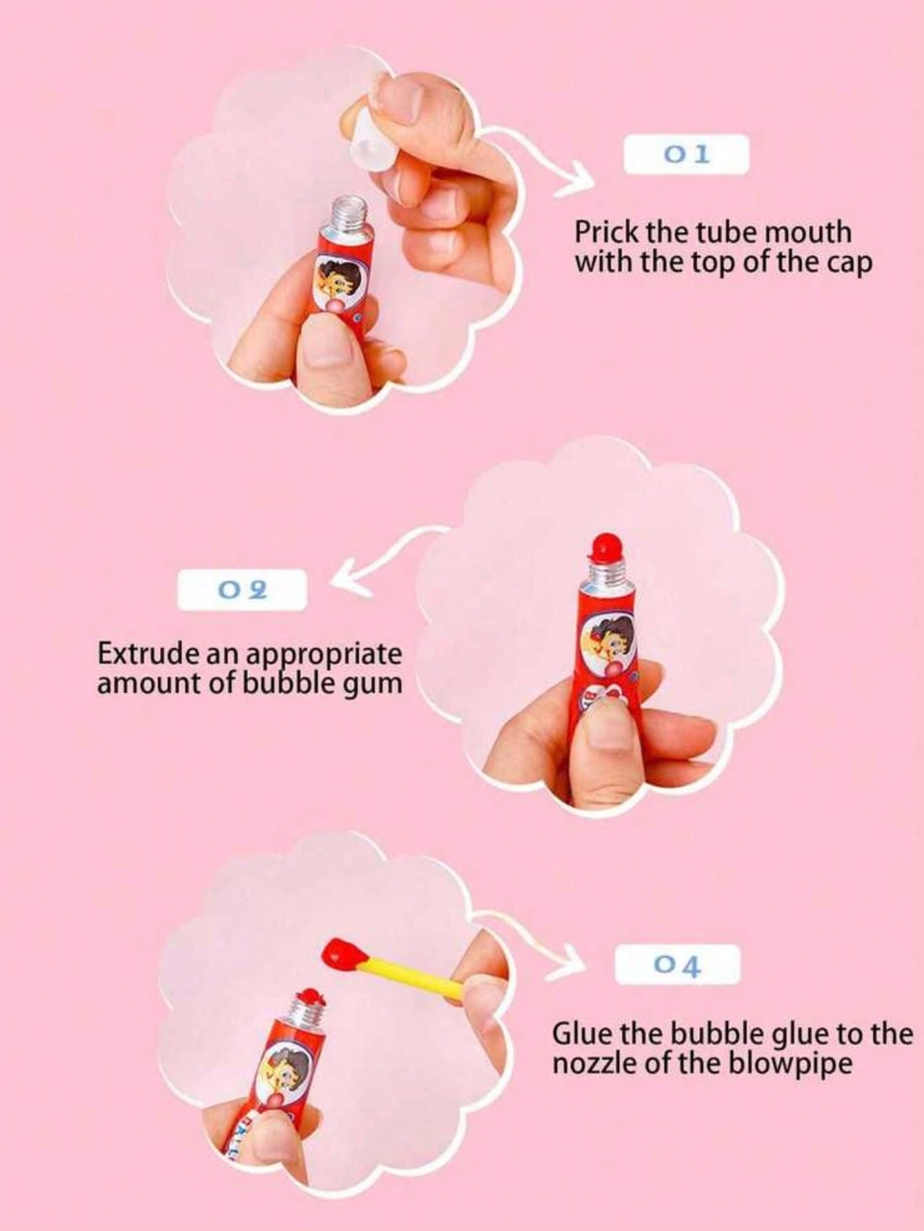 Colorful Bubble Glue Set- Straw Bubble Blowing- Outdoor Game Holiday Party Creative Gift- Relive Childhood Memories- Random Color