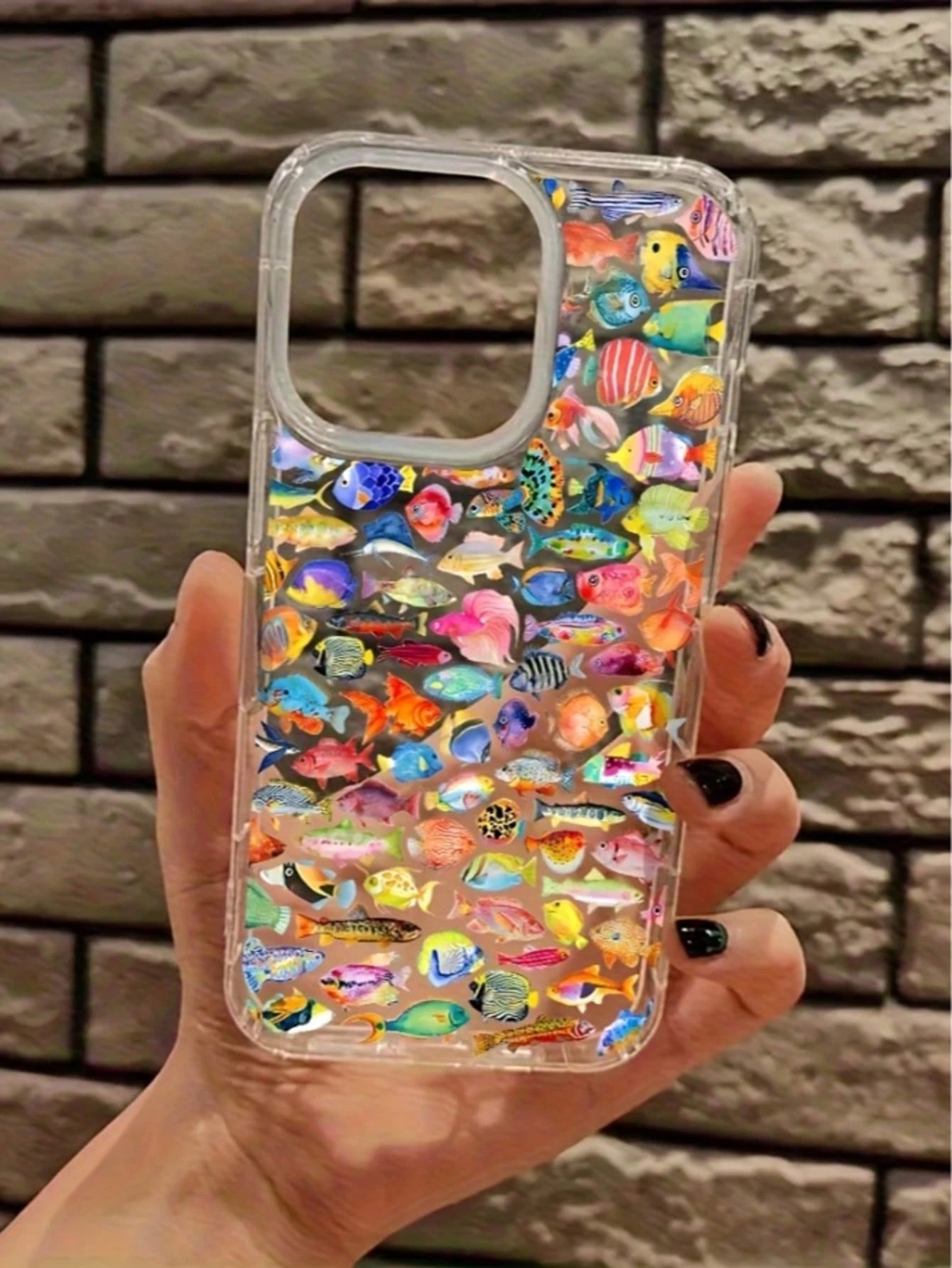 Colorful Fish-Themed Transparent TPU Phone Case With An Ocean Aesthetic. Compatible With IPhone 17, 17 Air, 17 Pro, 17 Pro Max, 16, 15, 14, 13, 12, 11, Pro, Max, X, XS, And Plus. It's A Thoughtful Bir