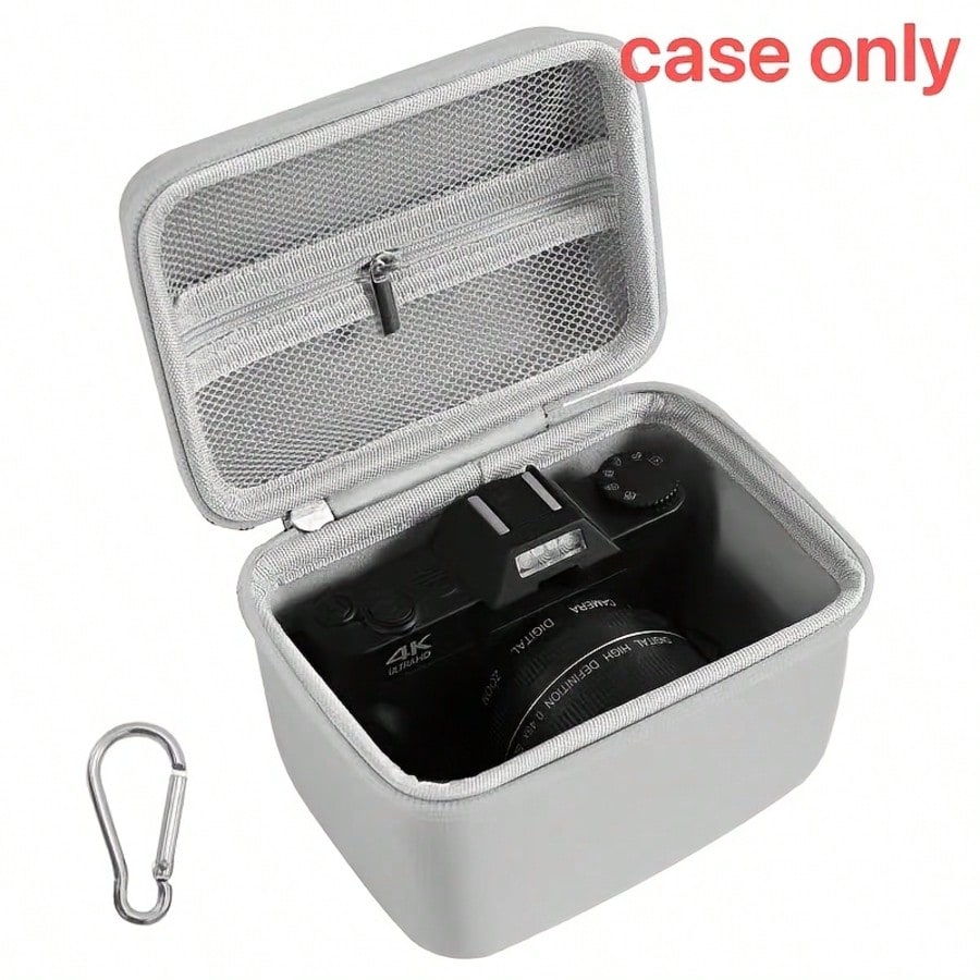 Compact Digital Camera Case, Portable EVA Hard Shell Travel Organizer, Waterproof Shockproof Protective Case For 4K Vlogging Cameras