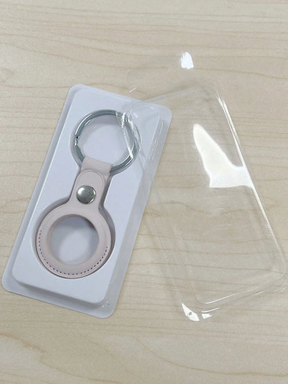 Compatible With Apple Airtag Holder, PU Leather Airtag Keychain Case Cover, 360° Sturdy Protection Airtag Keychain Holder, Air Tag Key Chain, Compatible With Motoral Moto Tag Case, Protective Case Cov