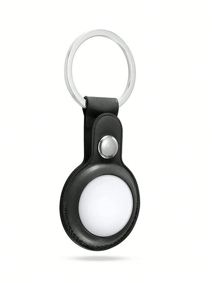 Compatible With Apple Airtag Holder, PU Leather Airtag Keychain Case Cover, 360° Sturdy Protection Airtag Keychain Holder, Air Tag Key Chain, Compatible With Motoral Moto Tag Case, Protective Case Cov