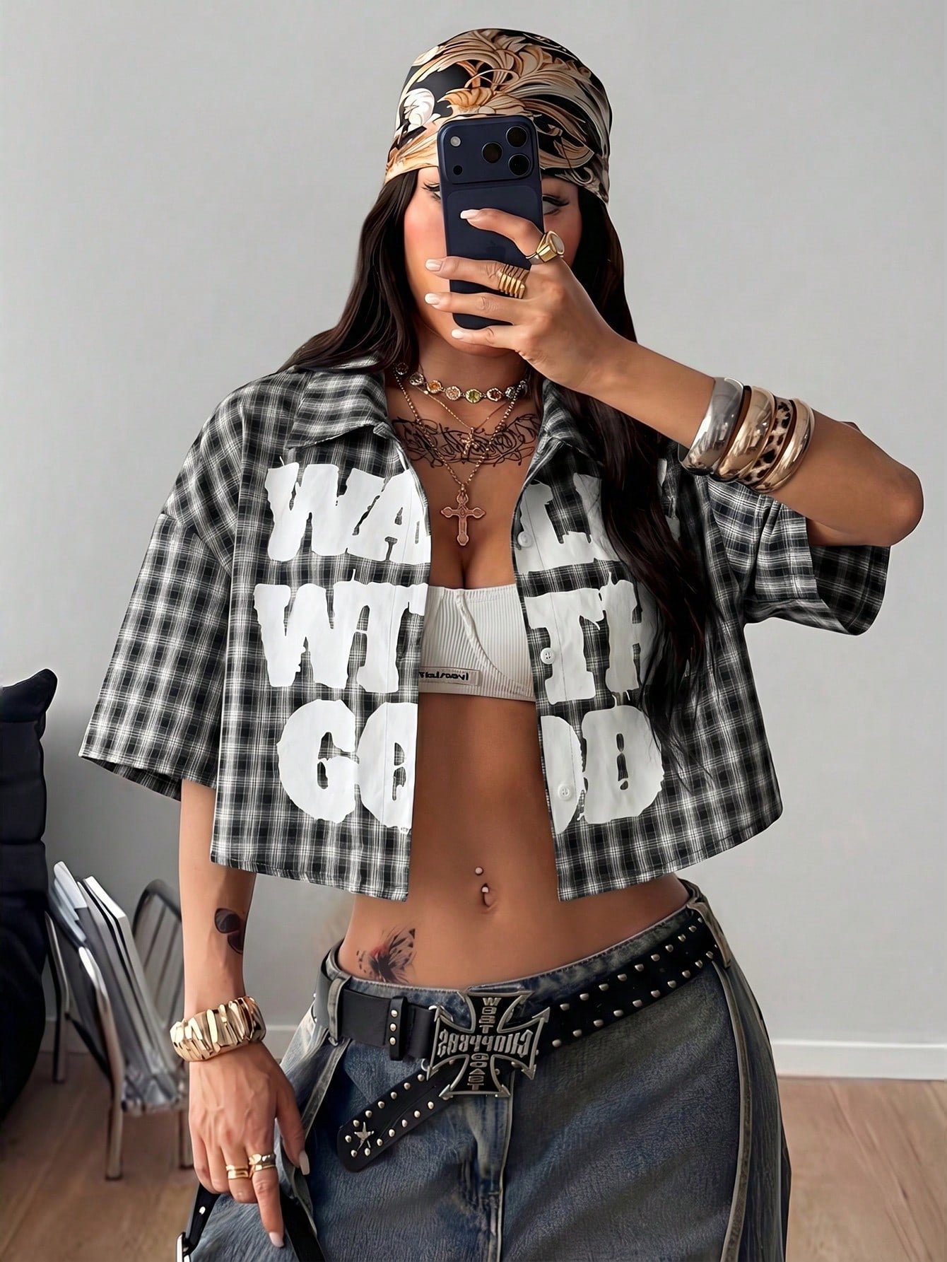 Coolane Women's Spring/Summer Vintage Preppy Crop Plaid Loose Crop Tops Red Shirt For New Years,Summer Top