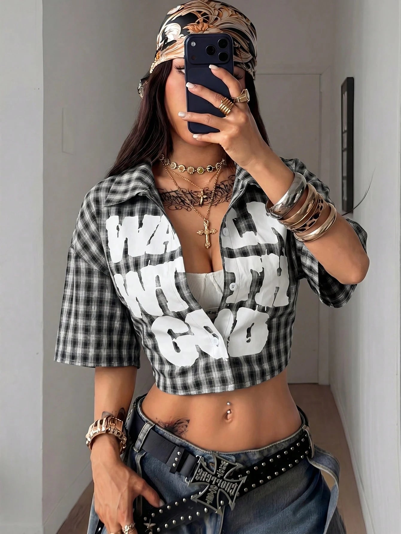 Coolane Women's Spring/Summer Vintage Preppy Crop Plaid Loose Crop Tops Red Shirt For New Years,Summer Top