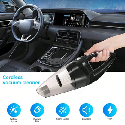 Cordless Vacuum Cleaner, Portable Car Vacuum Cleaner,Long Battery Life, And Comes With 5 Accessories. It Features A Type-C Charging Port, Making It Suitable For Cars, RVs, Living Rooms, Kitchens, Bedr