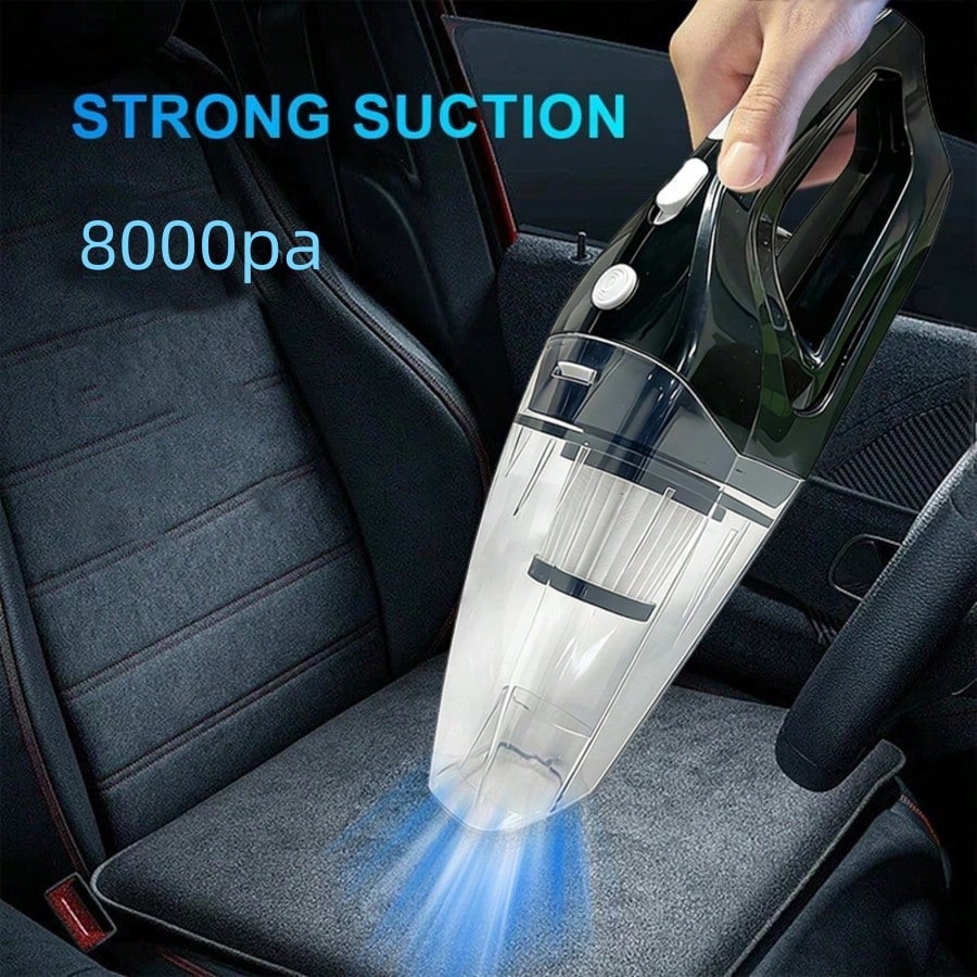 Cordless Vacuum Cleaner, Portable Car Vacuum Cleaner,Long Battery Life, And Comes With 5 Accessories. It Features A Type-C Charging Port, Making It Suitable For Cars, RVs, Living Rooms, Kitchens, Bedr