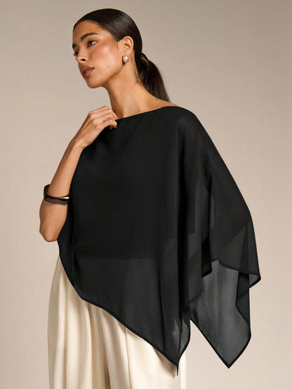 COSMINA Solid Color Casual Versatile Daily Shirt, Asymmetrical Hem Summer Sun Protection, Shawl Collar Women's Matching
