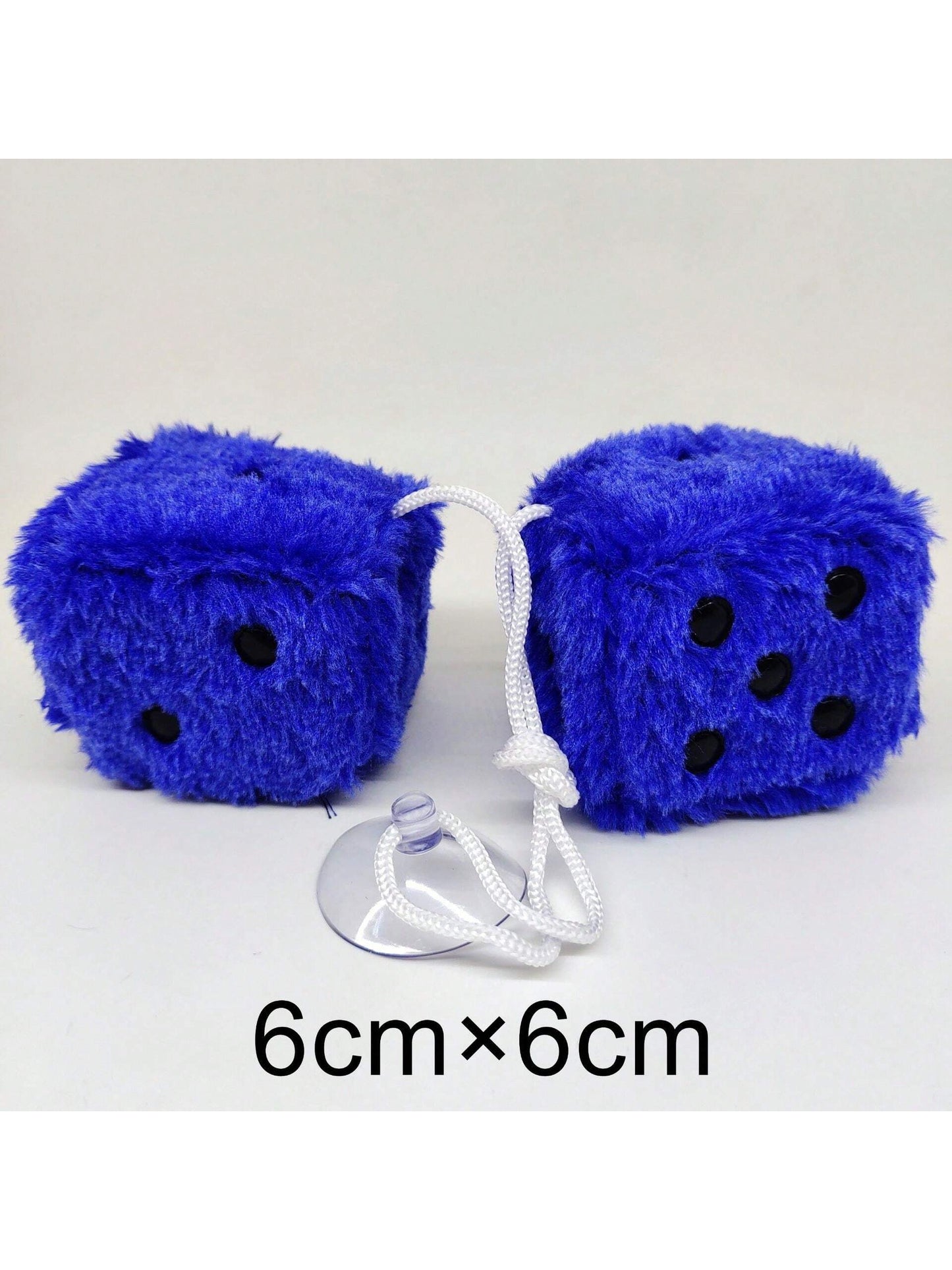 Couple Fuzzy Dice With Leather Dots Retro Car Mirror Hanging Accessories For Car Decoration