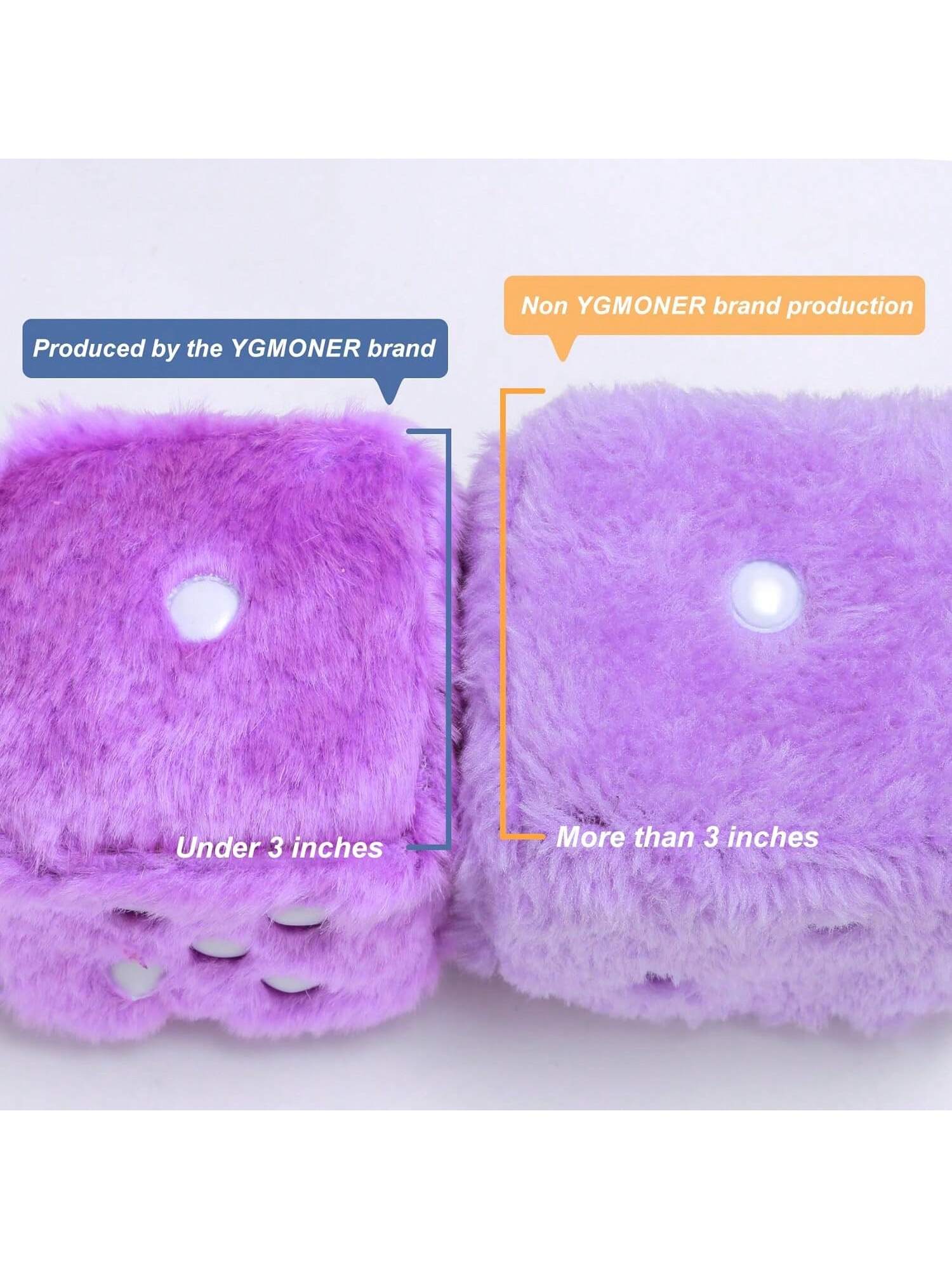 Couple Fuzzy Dice With Leather Dots Retro Car Mirror Hanging Accessories For Car Decoration