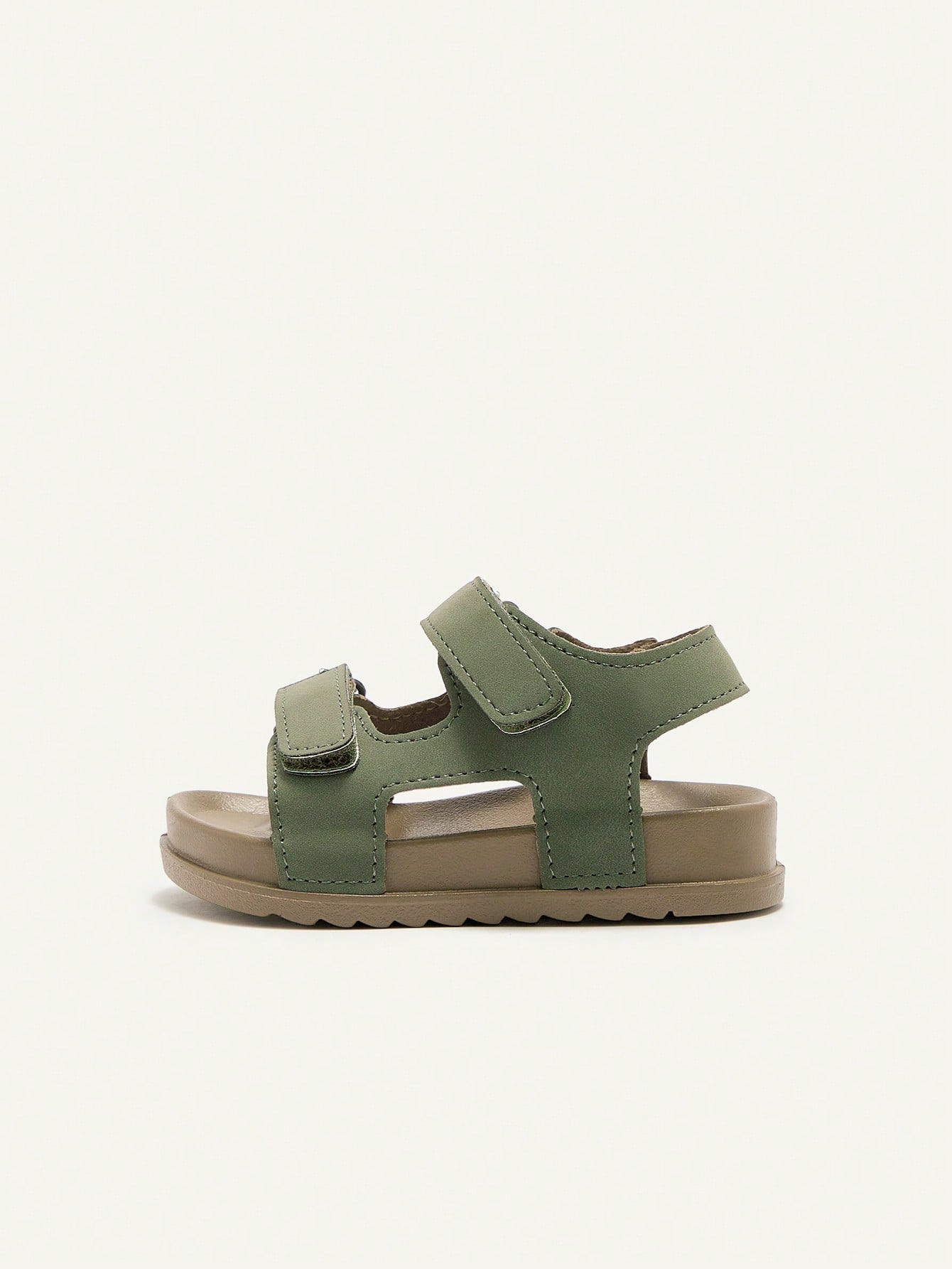 Cozy Pixies 1 Pair Kids Summer Casual Hook-And-Loop Green Military All-Match Fashion Versatile Boys Toddler Soft Bottom Flat Sandals