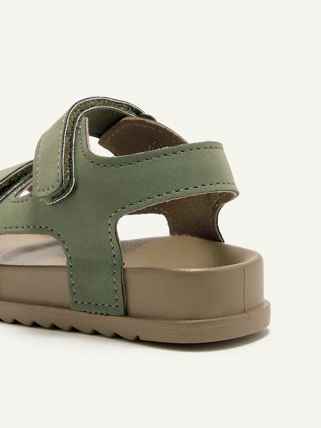 Cozy Pixies 1 Pair Kids Summer Casual Hook-And-Loop Green Military All-Match Fashion Versatile Boys Toddler Soft Bottom Flat Sandals