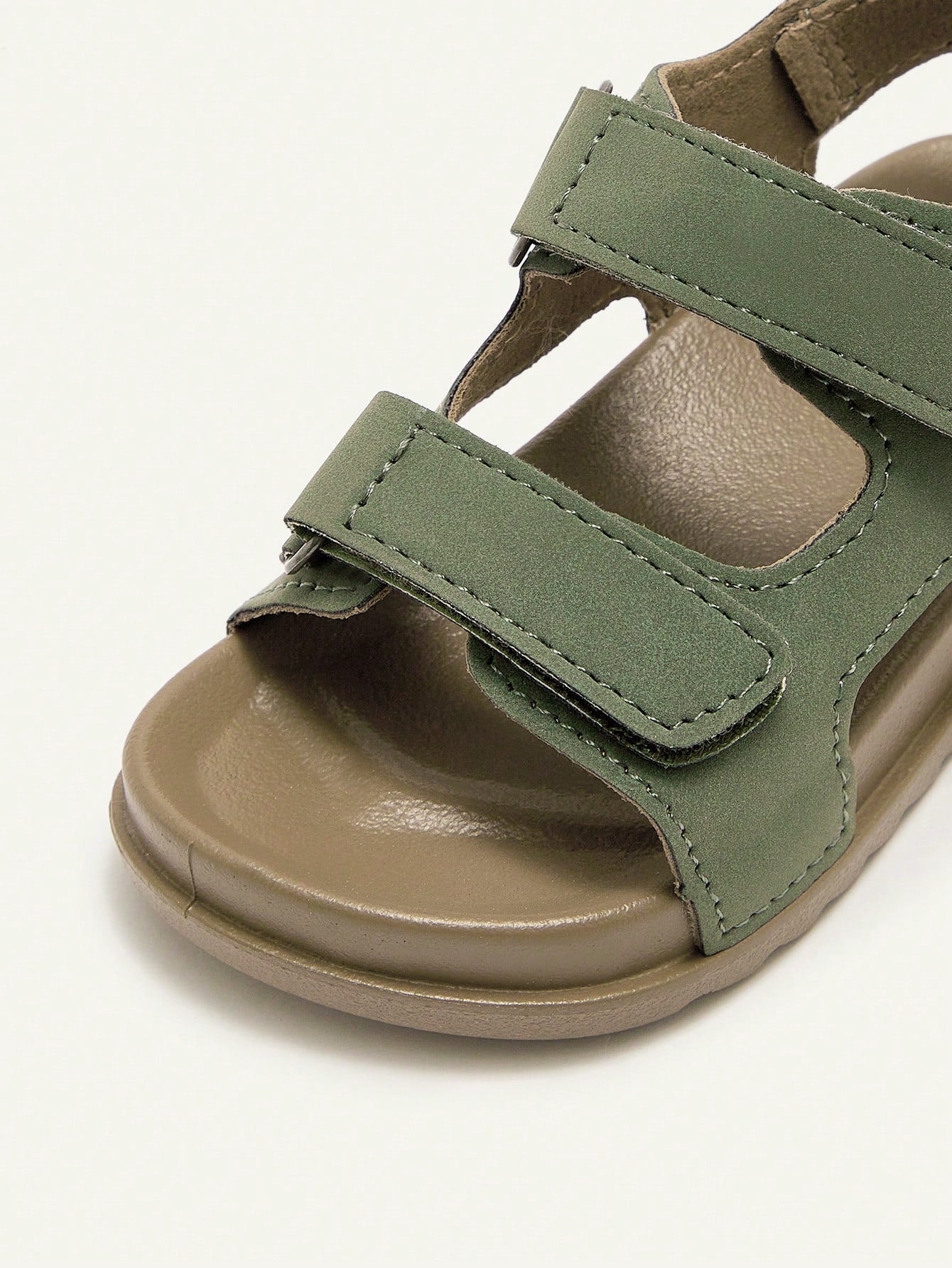 Cozy Pixies 1 Pair Kids Summer Casual Hook-And-Loop Green Military All-Match Fashion Versatile Boys Toddler Soft Bottom Flat Sandals