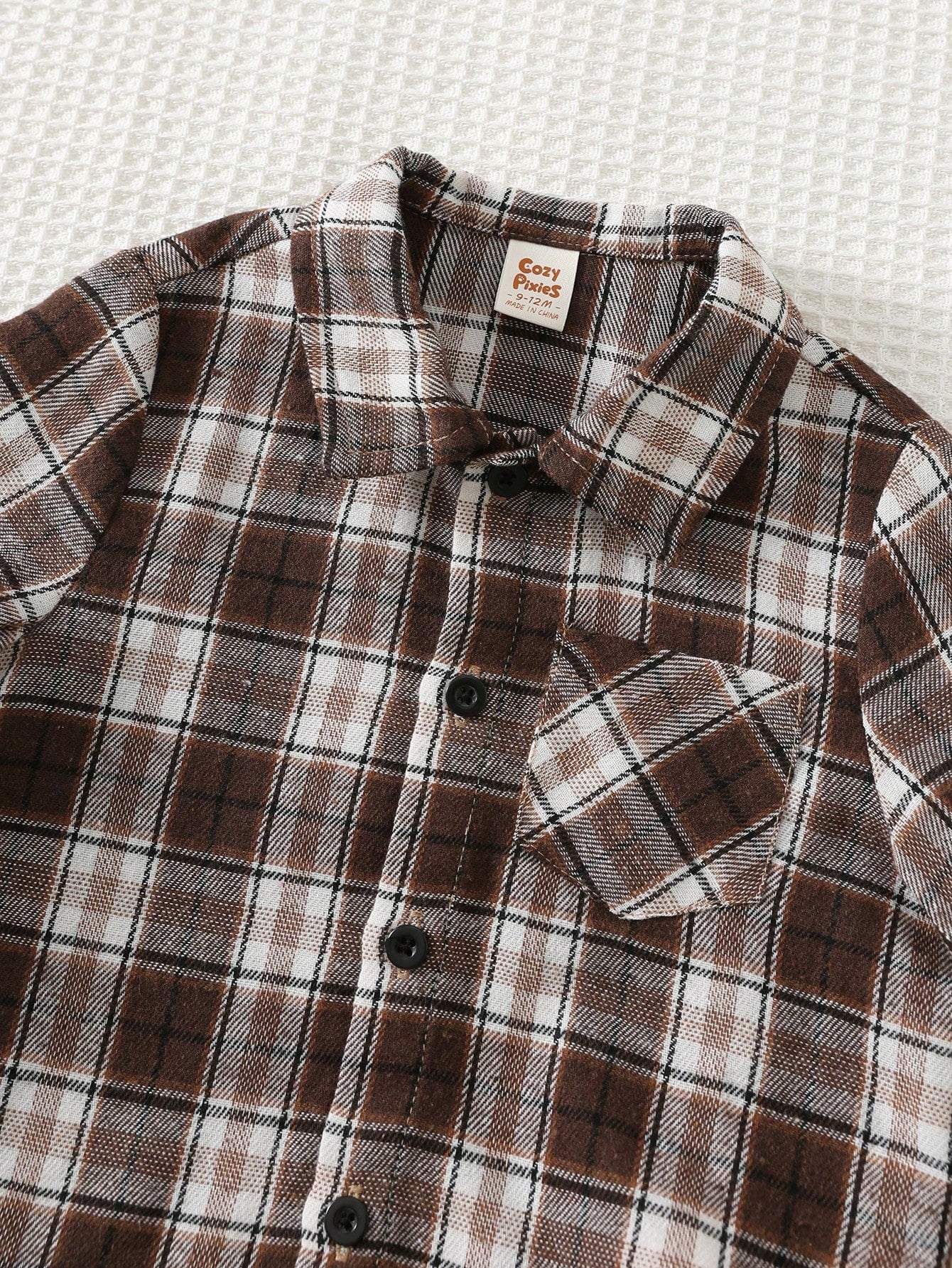 Cozy Pixies Baby Boy Retro British Style Colorful Plaid Collar Long Sleeve Cardigan Jacket