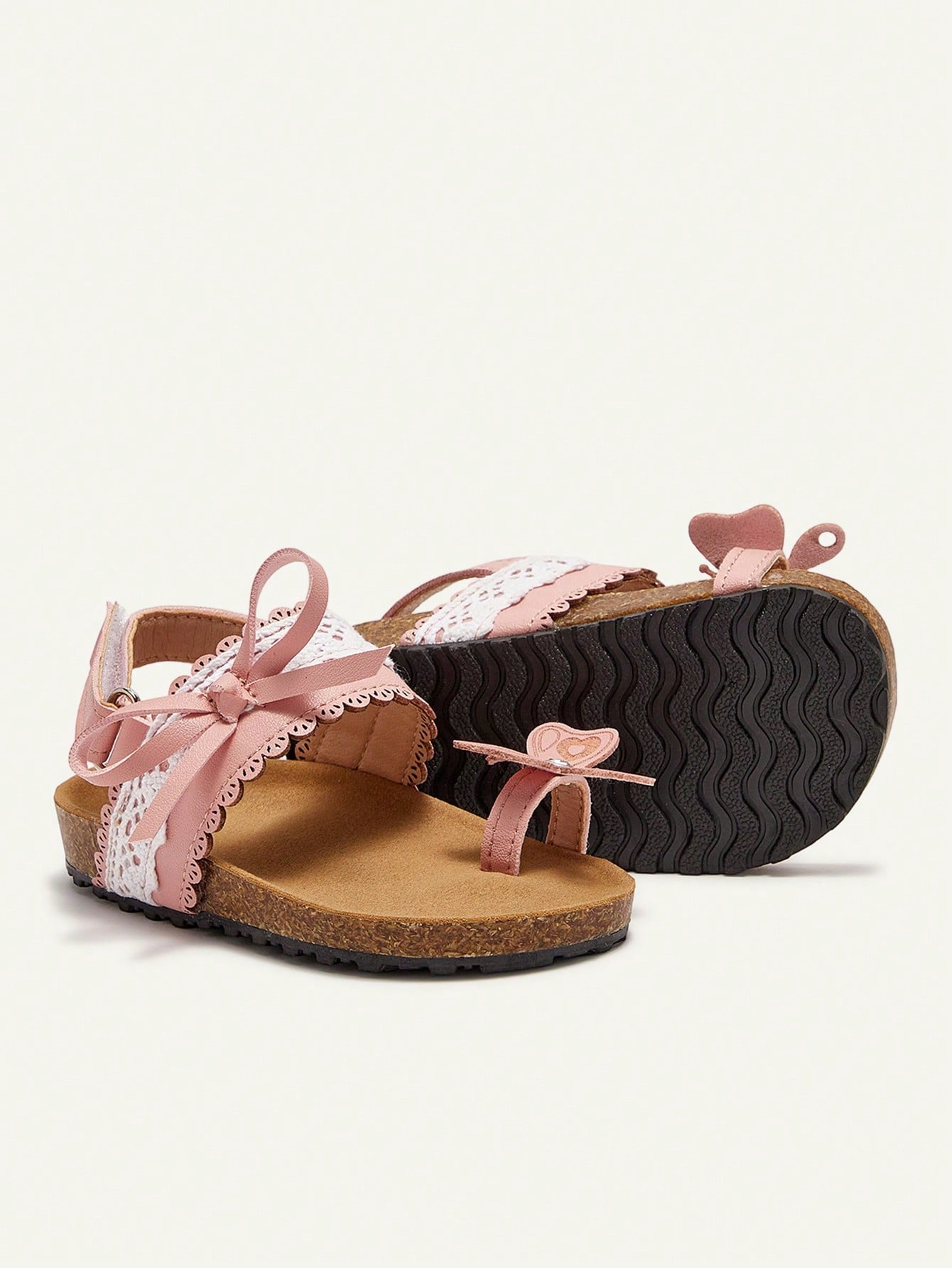 Cozy Pixies Fashionable & Cute Butterfly Open Toe Casual Flat Sandals For Toddler Girls