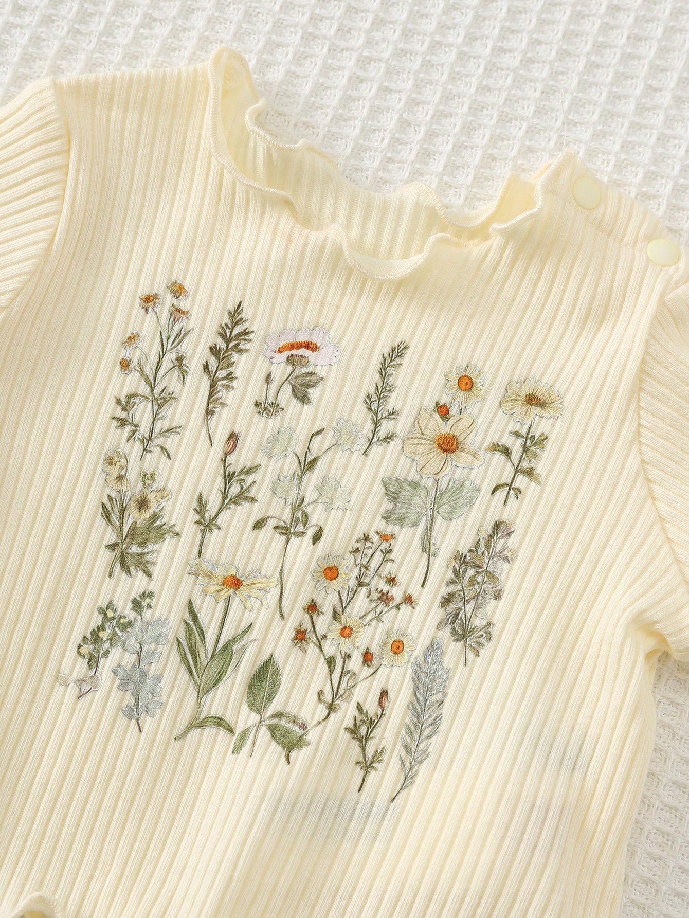 Cozy Pixies Newborn Baby Girl Floral Print Knit Soft Crew Neck Long Sleeve Top And Elastic Waist Pants 2 Piece Set