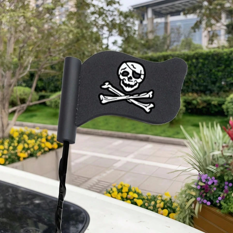 Creative Car Antenna Ornament, Pirate Flag Design With Unique Personalized, Easily Shape Your Car's Distinctive Style