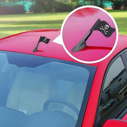 Creative Car Antenna Ornament, Pirate Flag Design With Unique Personalized, Easily Shape Your Car's Distinctive Style