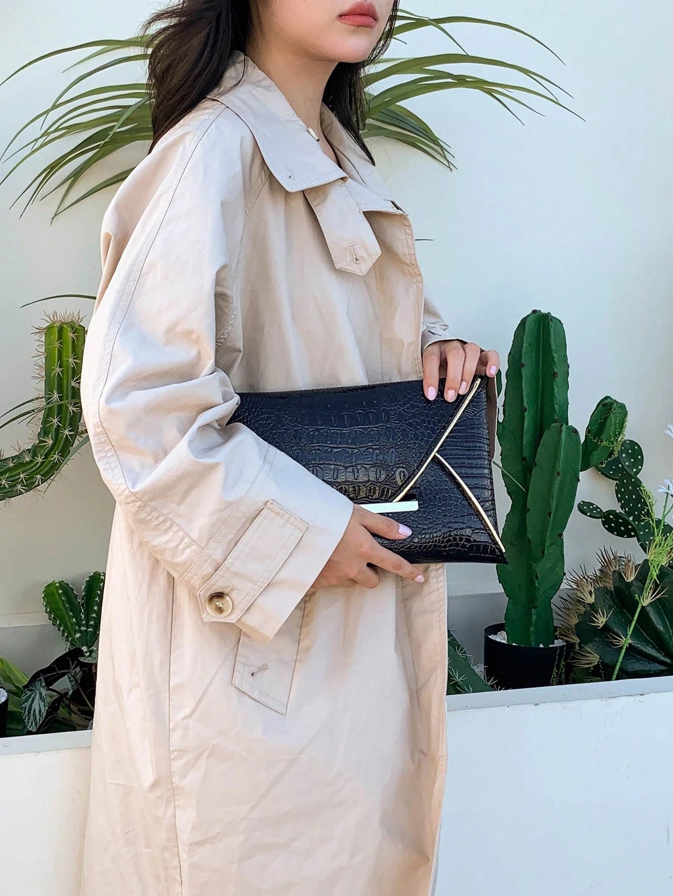 Crocodile Pattern, Marble Pattern, Minimalist, Fashionable, Casual PU, Solid Color Clutch Envelope Bag, Elegant Clutch Bag For Women, Fashionable Clutch Bags For Woman, Wedding