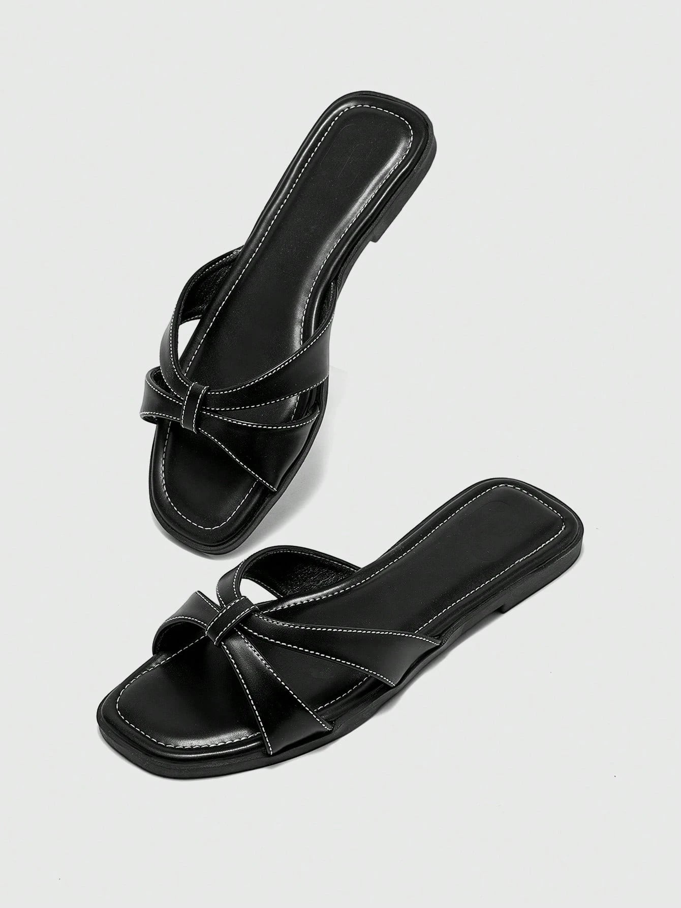 CUCCOO BIZCHIC Women's Casual Flat Sandals, Comfortable Open Toe Beach/Street Wear Slippers, Summer/Autumn Spring Shoes Summer Shoes