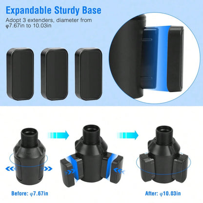 Cup Holder Expander For Car, Multifunction Car Drink Expander Adapter, Mount Extender With 360° Rotating Adjustable Base Extra Cup Holders For Most Cups