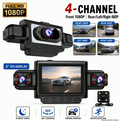 Curear Dashcam + 3-In-1 Data Cable Dashcam