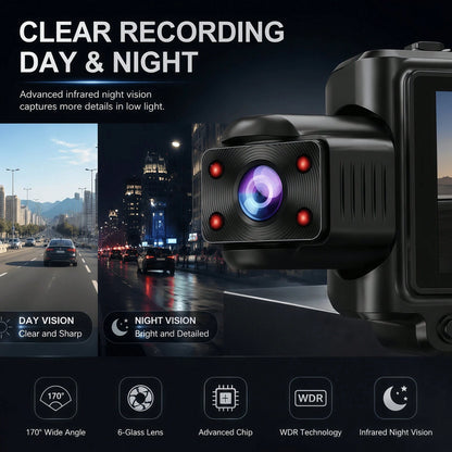 Curear Dashcam + 3-In-1 Data Cable Dashcam