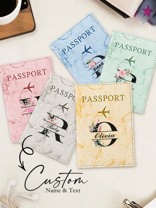 Customizable PU Leather Magnetic Lock Passport Holder, Travel Gift, Versatile, Multifunction, Colorful, Cute, Kawaii, Minimalist, Commuting, Business Casual, Custom, Personalized, Unique, Honeymoon Gi