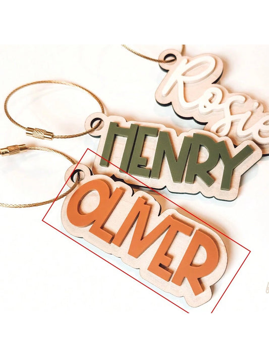 Customized Acrylic Keychains And Backpack Name Tags, Personalized 3D Bag Tags For Diaper Bags And Suitcases, Unique Travel Bag Accessories And Charms, Y2k Bag Charm
