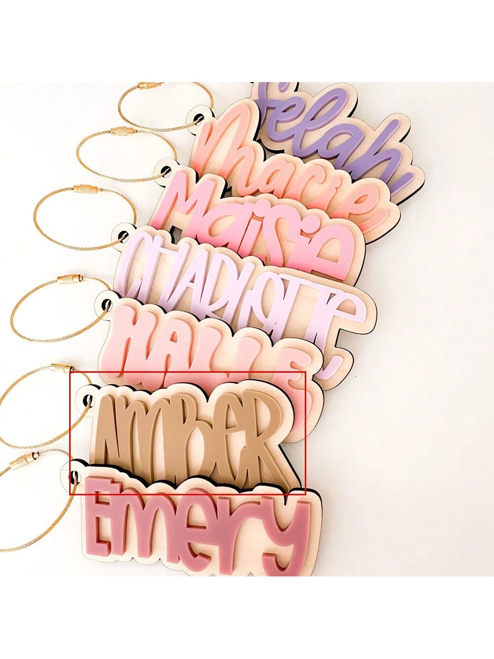 Customized Acrylic Keychains And Backpack Name Tags, Personalized 3D Bag Tags For Diaper Bags And Suitcases, Unique Travel Bag Accessories And Charms, Y2k Bag Charm