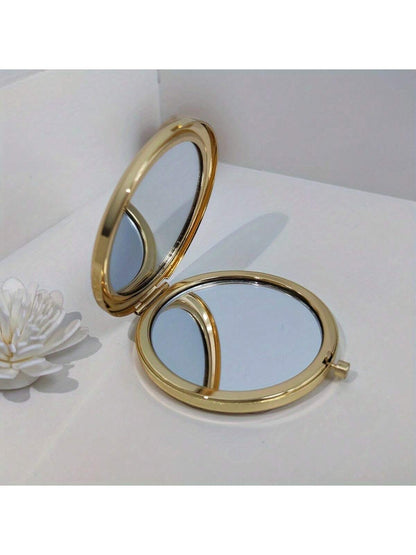 Customized Engraved Mini Makeup Mirror- Stainless Steel Material, Personalized Pocket Makeup Mirror With Magnifying Function- Monogram Engraving, Compact Travel Mirror