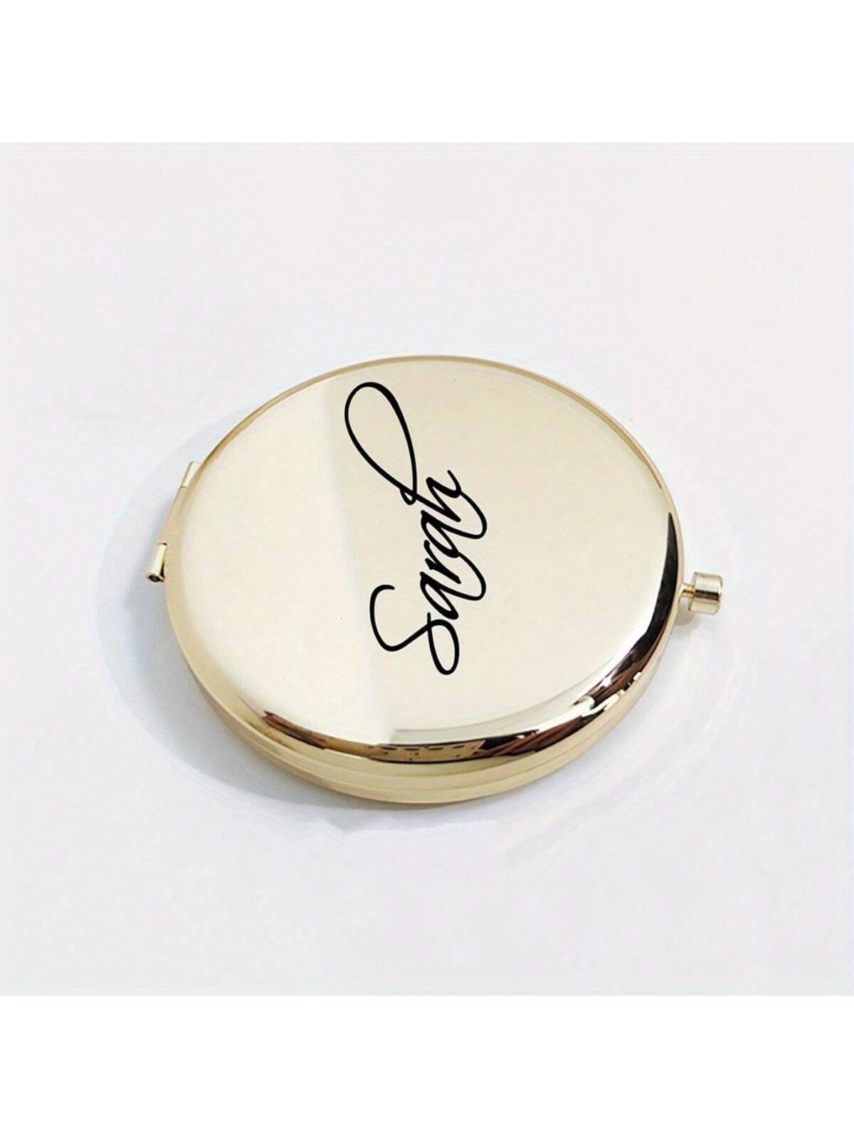 Customized Engraved Mini Makeup Mirror- Stainless Steel Material, Personalized Pocket Makeup Mirror With Magnifying Function- Monogram Engraving, Compact Travel Mirror