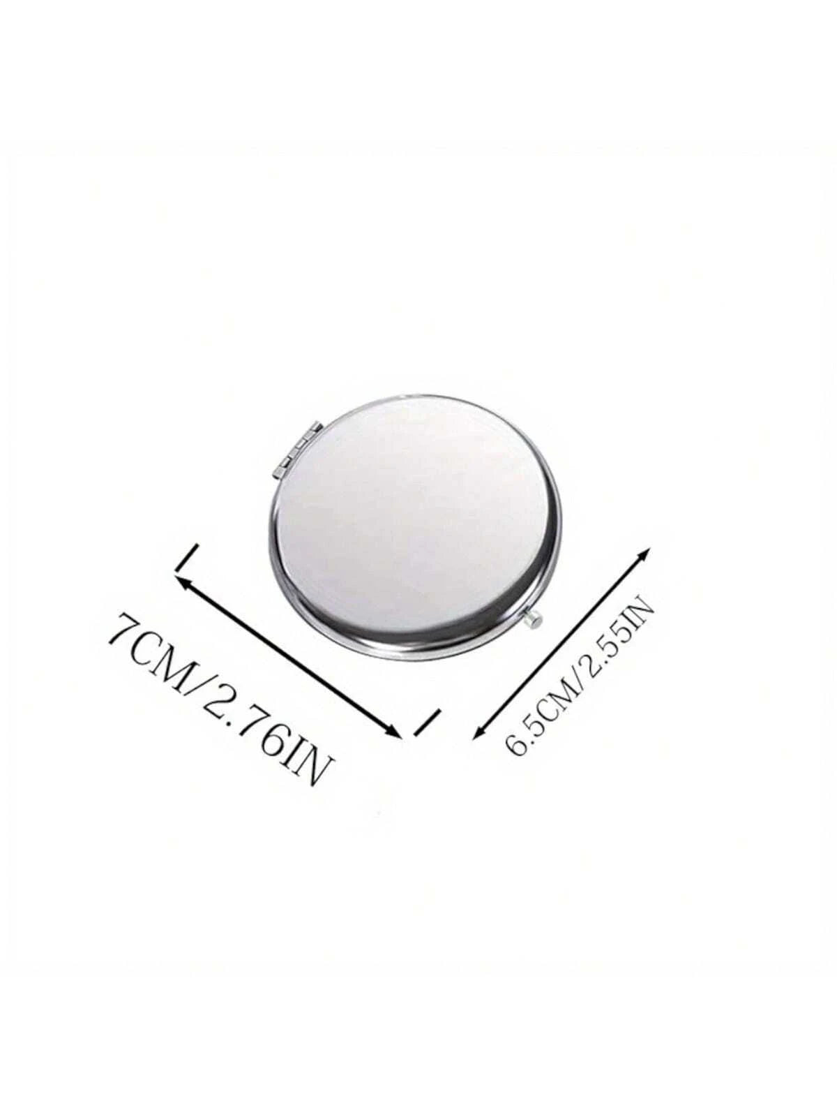 Customized Engraved Mini Makeup Mirror- Stainless Steel Material, Personalized Pocket Makeup Mirror With Magnifying Function- Monogram Engraving, Compact Travel Mirror