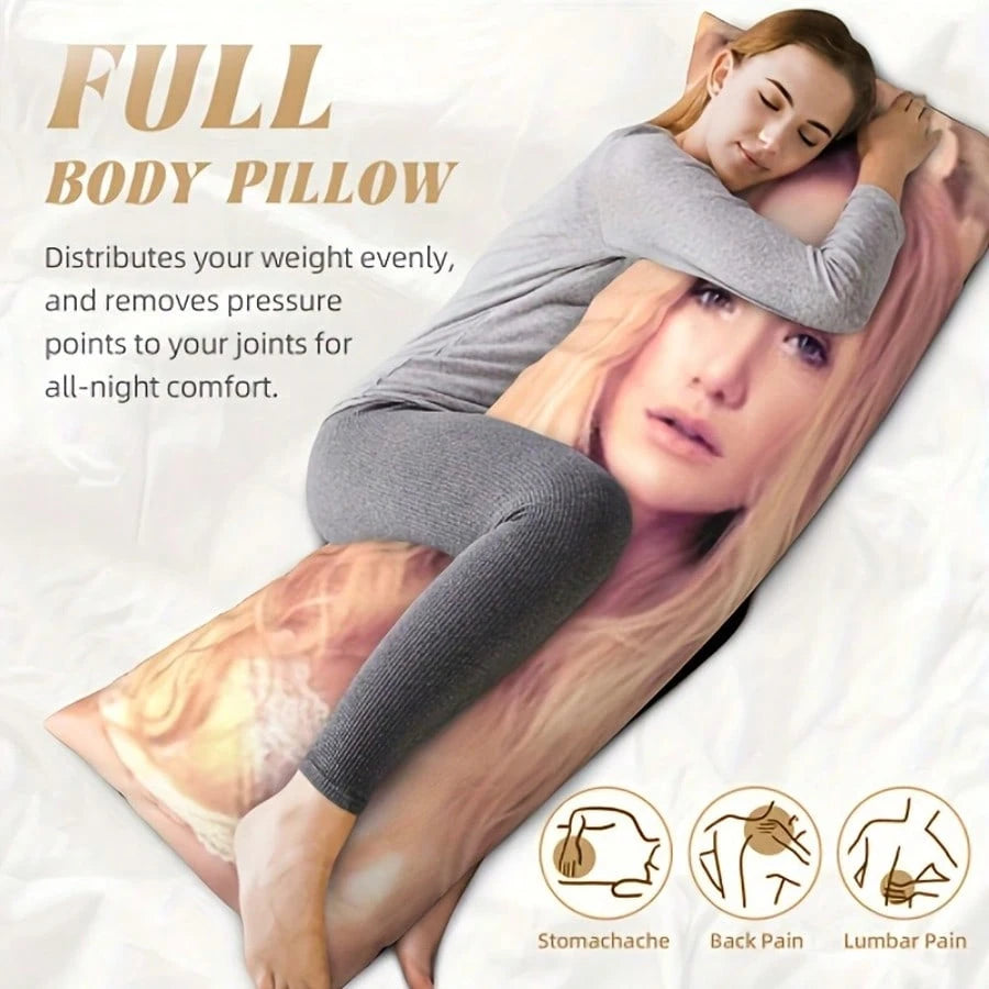 Customized Personalized Rectangular Pillowcase- Double-Sided Customizable, Soft And Comfortable Fabric, Multiple Colors Available, Made Of Polyester Fiber, Ideal Gift For Family, Loved Ones, Friends