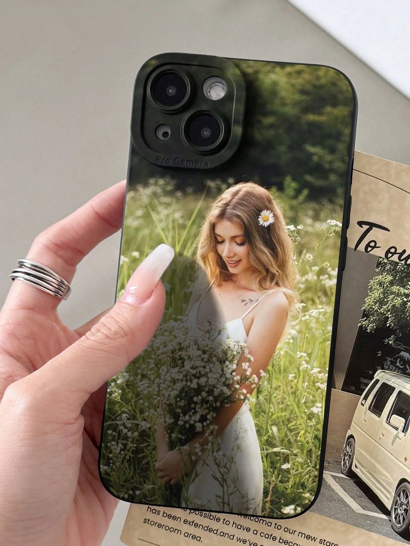 Customized Photo DIY Phone Case Thick Shockproof Protective For S21 S22 S23 S24 A12 A13 A14 A15 A21s XR 11 13 15 16 Pro Max, Personalized Halloween Wedding Anniversary Birthday Gift For Him Her, Aesth