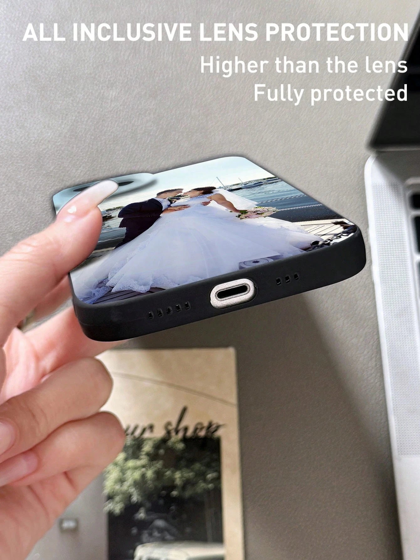 Customized Photo DIY Phone Case Thick Shockproof Protective For S21 S22 S23 S24 A12 A13 A14 A15 A21s XR 11 13 15 16 Pro Max, Personalized Halloween Wedding Anniversary Birthday Gift For Him Her, Aesth
