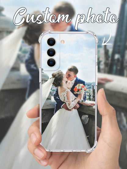 Customized Photo DIY Phone Case Thick Shockproof Protective For S21 S22 S23 S24 A12 A13 A14 A15 A21s XR 11 13 15 16 Pro Max, Personalized Halloween Wedding Anniversary Birthday Gift For Him Her, Aesth