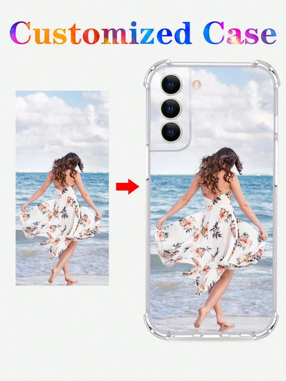 Customized Photo DIY Phone Case Thick Shockproof Protective For S21 S22 S23 S24 A12 A13 A14 A15 A21s XR 11 13 15 16 Pro Max, Personalized Halloween Wedding Anniversary Birthday Gift For Him Her, Aesth