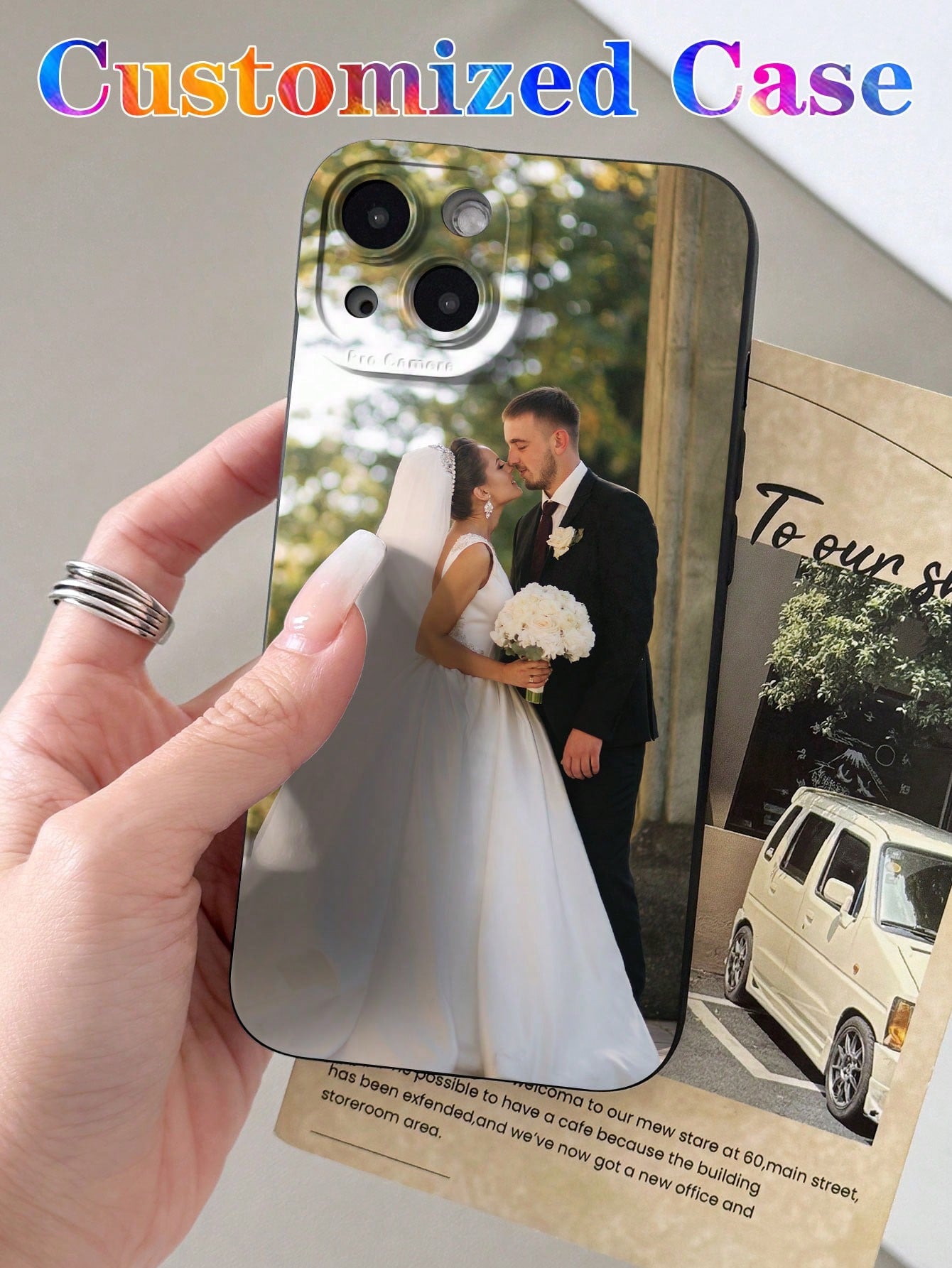 Customized Photo DIY Phone Case Thick Shockproof Protective For S21 S22 S23 S24 A12 A13 A14 A15 A21s XR 11 13 15 16 Pro Max, Personalized Halloween Wedding Anniversary Birthday Gift For Him Her, Aesth