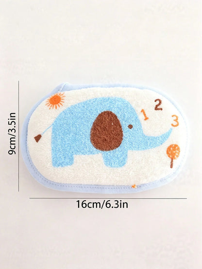 Cute Cartoon Baby Bath Sponge, Super Soft Gentle Exfoliating Bath Ball With Hanging Ring, Suitable For Newborns And Toddlers