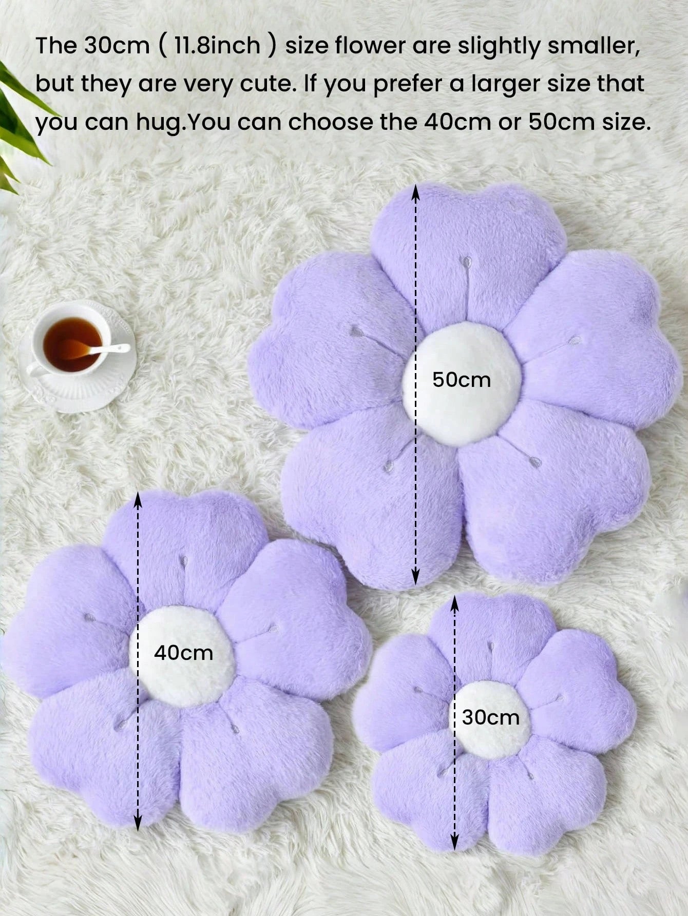 Cute Daisy Flower Plush Throw Pillow, Soft Faux Fur Cushion, Suitable For Sofa, Bedroom And Living Room, Perfect For Christmas And New Year Home Decor, Also An Excellent Christmas Gift For Family And