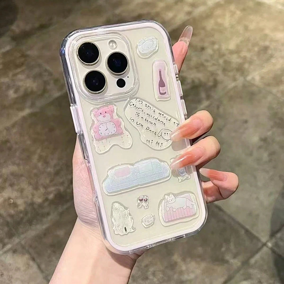 Cute DIY Phone Case Fashion Phone Cases Cute Fashion DIY Phone Shockproof Case Transparent Snowman Tree Illustration Shock-Proof Cover Compatible With IPhone 17 Air 16 Pro Max 15 14 13 12 11 Pro Max D