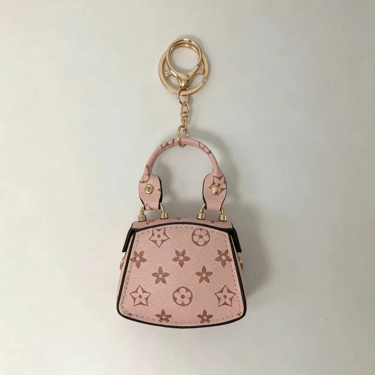 Cute Mini Bag Charm Coin Purse, Colorful Printed Keychain Bag, Portable Mini Handbag Pouch, Small Storage Wallet Accessory For Women