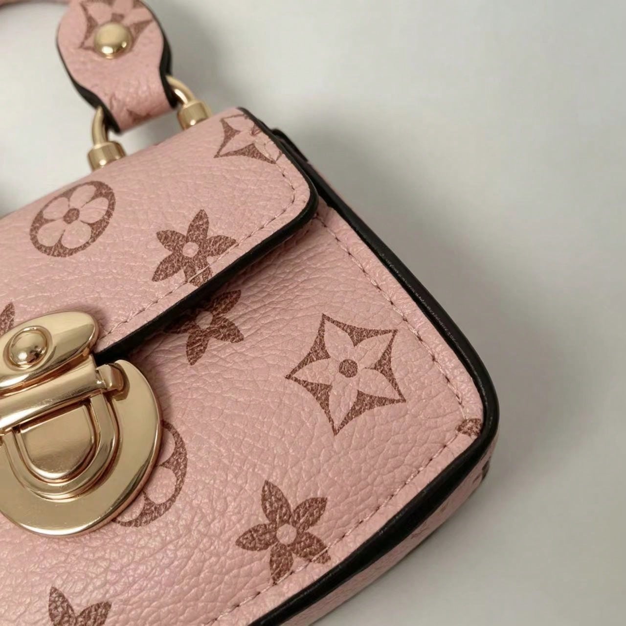 Cute Mini Bag Charm Coin Purse, Colorful Printed Keychain Bag, Portable Mini Handbag Pouch, Small Storage Wallet Accessory For Women