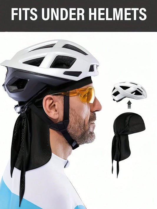 Cycling Cap Quick-Dry Cap Breathable Sun Protection Cycling Wraps Headgear Liner Sweat Wicking Dew Rag Running Sun UV Protection Cap For Cycling Hiking Running Outdoor Sports And Daily Use Cycling Acc